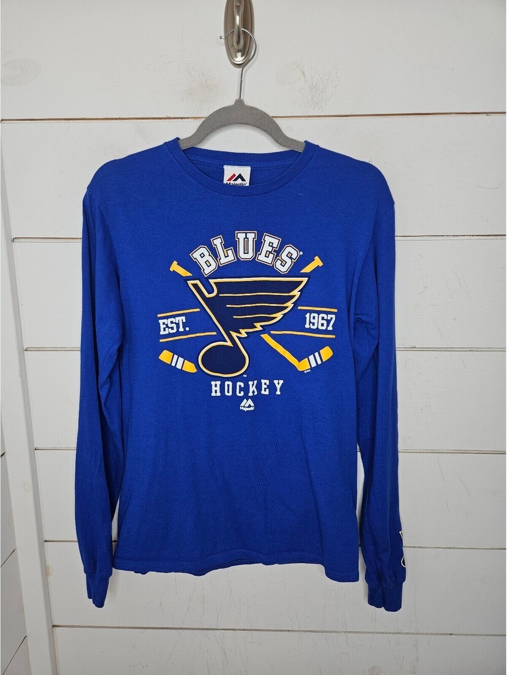 Blues Hockey XS St. Louis NHL small blue with logo long sleeve tee shirt